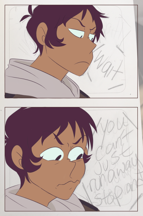“Don’t worry about me.”A “langst” comic I was doing a while ago, but idk if I’m gonna finish it so I