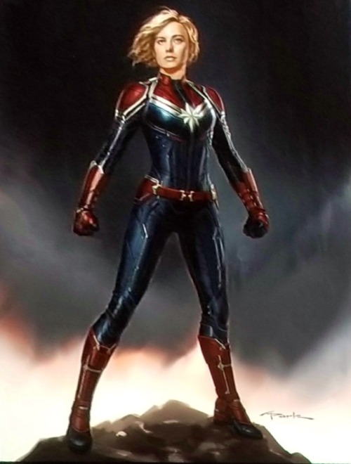 “The concept art for @captainmarvel as revealed today in #HallH during the #marvelsdcc panel 