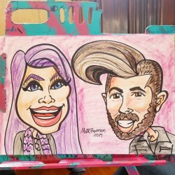 Caricature done today at the Melrose Arts