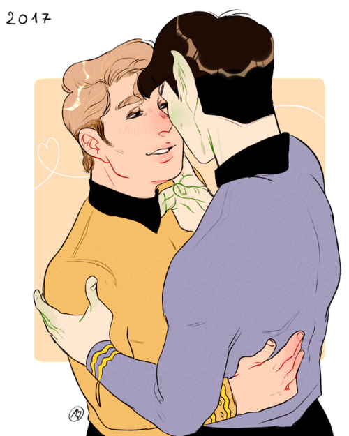 toastybumblebee: A redraw of my first spirk drawing exactly one year separating each other