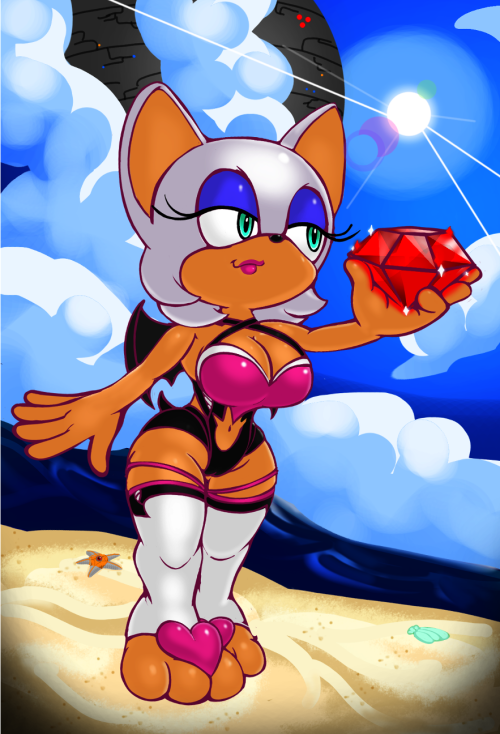 Porn jump-toon: Rouge and the Red Chaos Emerald photos