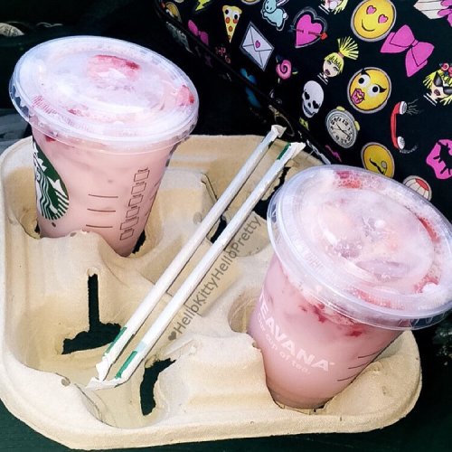 These are addicting af! #StrawberrryAcaiRefresher w/ #CoconutMilk. #Starbucks.