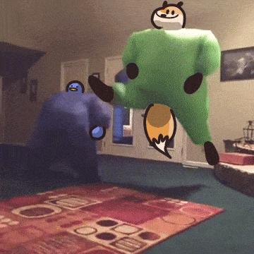 k-eke:  A fox and a pigeon trying to dance in the same room :) A fox trying to avoid