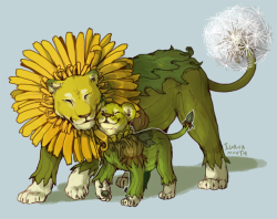 iguanamouth: a double dandy lion commission