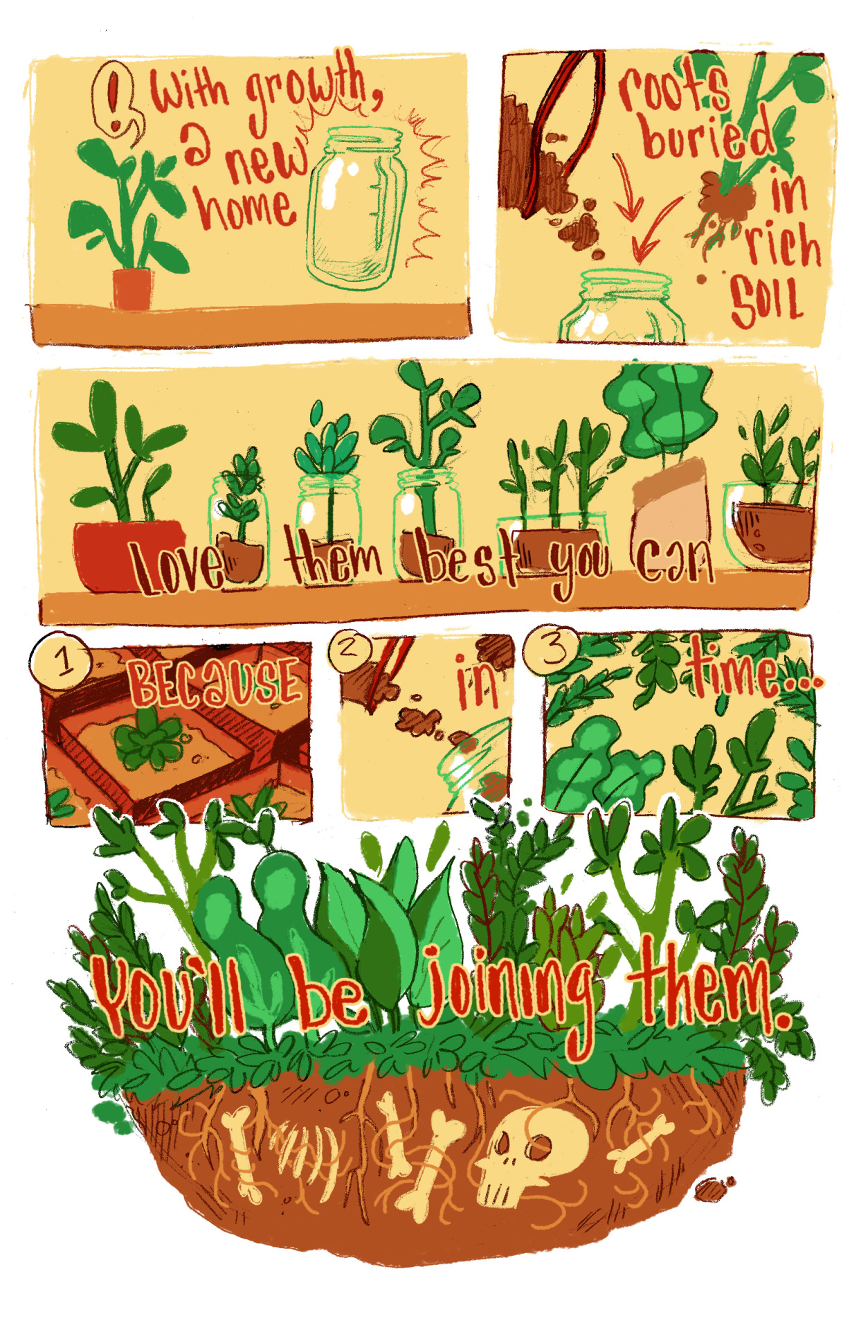 thecottonproject:  A quick little comic for class. (I am a plant witch.) 