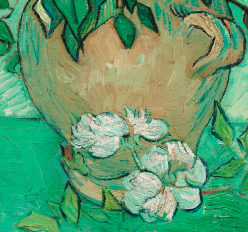 detailsofpaintings:Vincent Van Gogh, Roses (details)1890