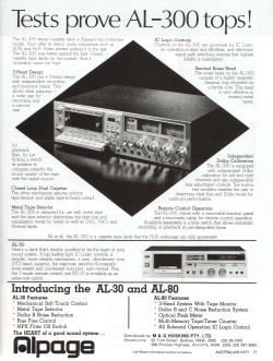 tapeworld:  Alpage Al-300 cassette deck - 1982 