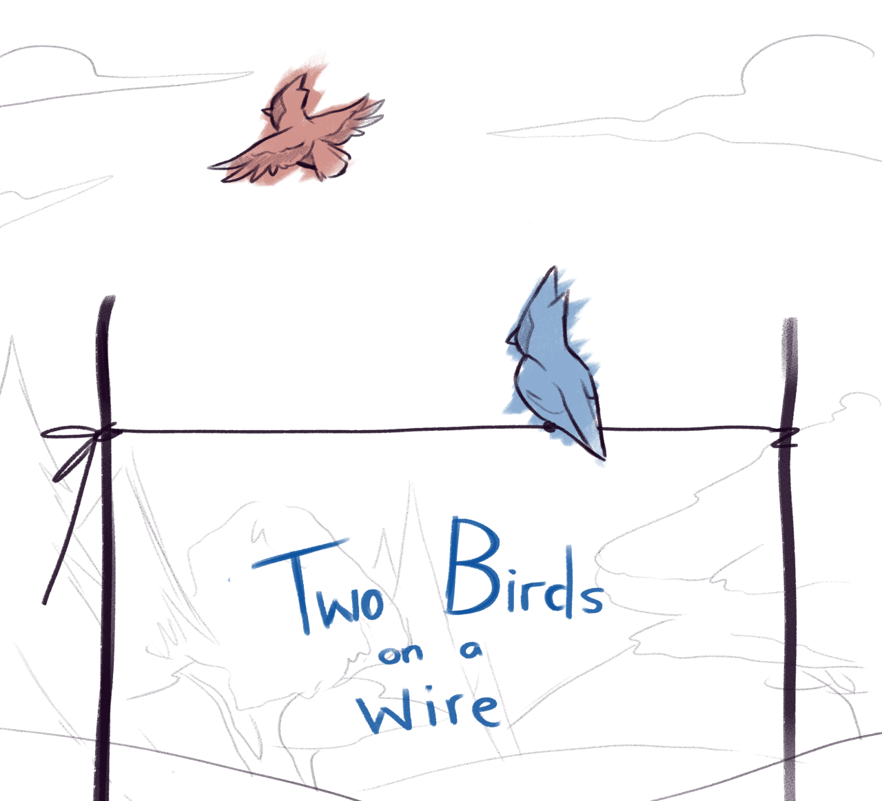 Two Birds on a wire.