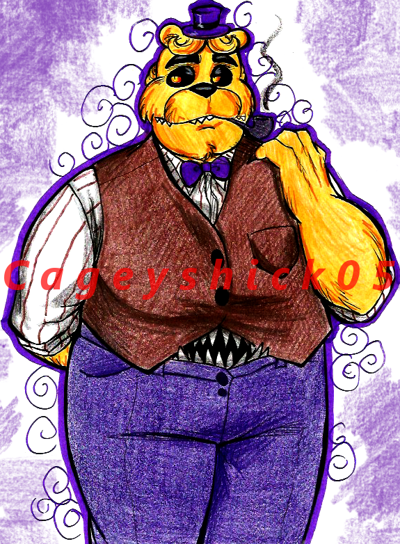 Cageyshick05 — None robotic Nightmare Fredbear Golden Freddy