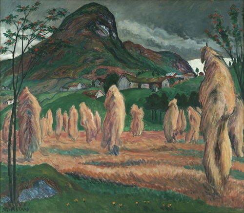 Nikolai Astrup - Corn Stooks (1920)