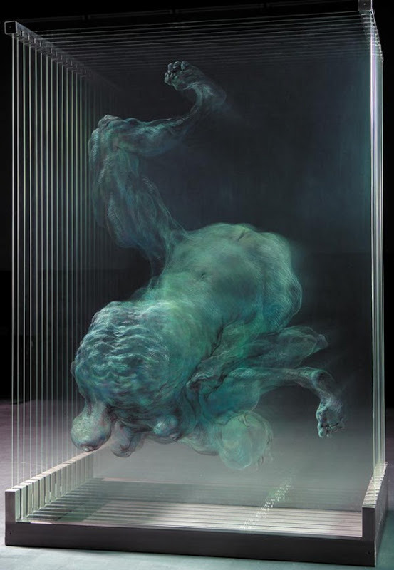 fer1972:  3D Installation made of Paint on Multiple Layer of Transparent Film by Xia