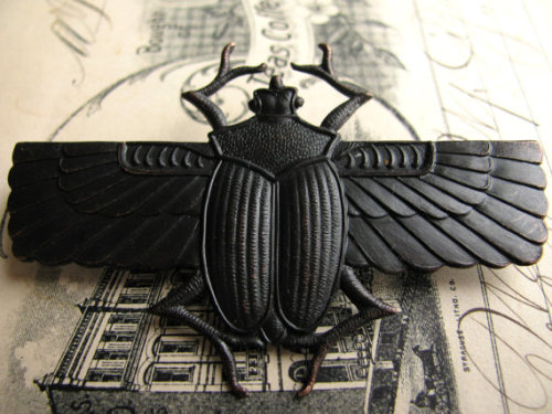 adorableamazonian: Brass scarab beetle on Etsy [X]