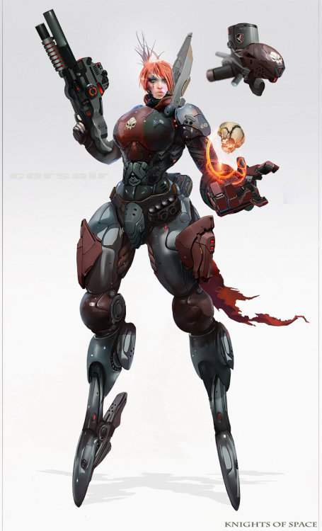 run2damoon:    Knights of space by Dmitri Dimas-ch   