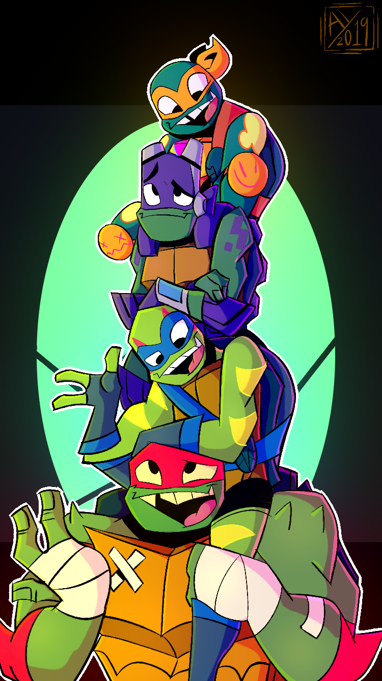 SPOOPIanimating yet again on Twitter i know i already posted this in  the apreciation thread but uh hey i like this drawing oke riseofthetmnt  rottmnt digitalart this is my new phone wallpaper
