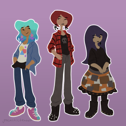 7-elesbian: oxenfree gals in, like, the only outfits i wear in public