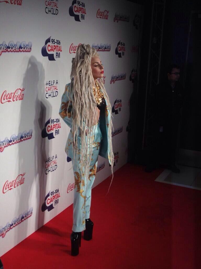 ladyxgaga:  Gaga arriving at the Jingle Bell Ball in London. She will be taking the