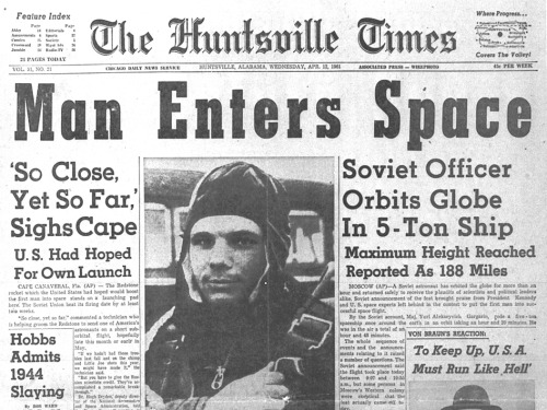 todayinhistory:April 12th 1961: Yuri Gagarin becomes the first man in spaceOn this day in 1961, the 