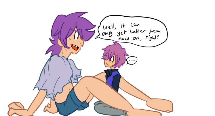 Now for something cute &lt;3 (trying to get better at anatomy how do)