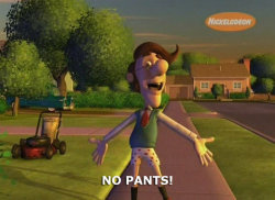 Hugh Neutron just enjoying the breeze while wearing some stunning heart boxers.  The Adventures of Jimmy Neutron: Boy Genius: S1E1 When Pants Attack