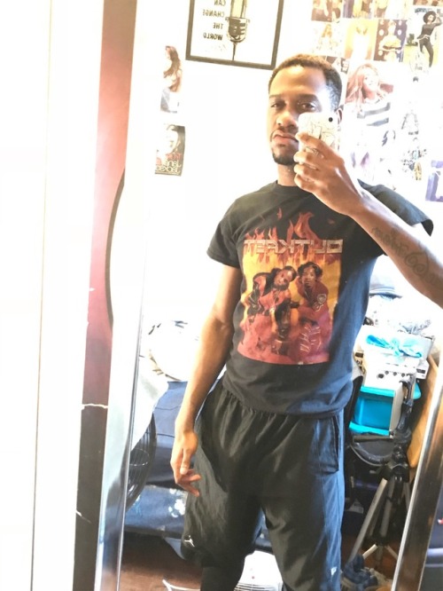 alphamasterdeuce:I can’t help being a dick 🤷🏾‍♂️ - B-Ball shorts and long black socks 🧦