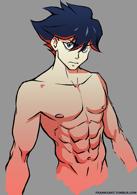 frankiiart:  My attempt at making a male version of Matoi Ryuko… gave up halfway, I have failed you.