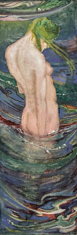 hildegardavon: Glyn Philpot, 1884-1937The Mermaid, ca.1902/03, watercolour, gouache and pencil 