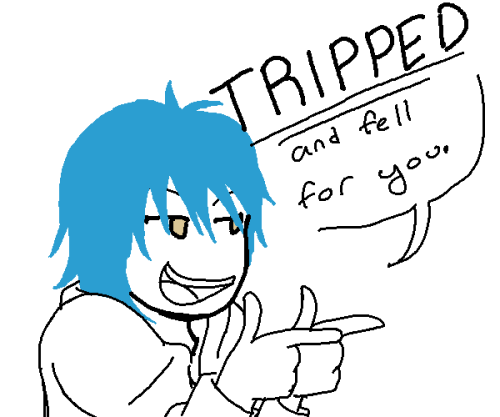 XXX aly-san:  sly blue using stupid pick up lines. photo