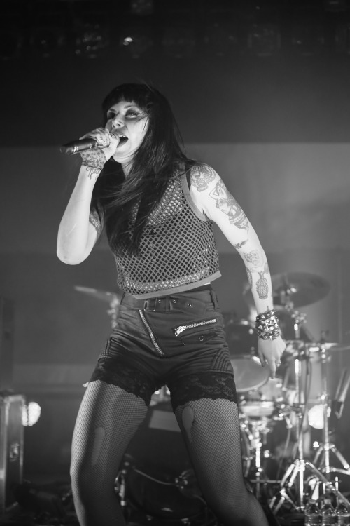 Alexis Krauss of Sleigh Bells performing at Lincoln Theatre in Raleigh, NC. November 6, 2013.