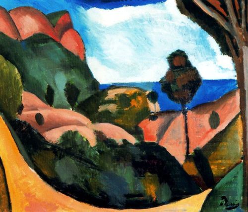 Landscape, 1907, Andre DerainMedium: oil,canvashttps://www.wikiart.org/en/andre-derain/landscape-190