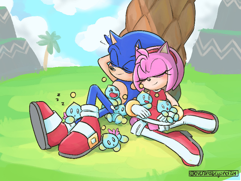 Sonamy~ kiss by Klaudy-na  Sonic and amy, Sonic, Sonic heroes