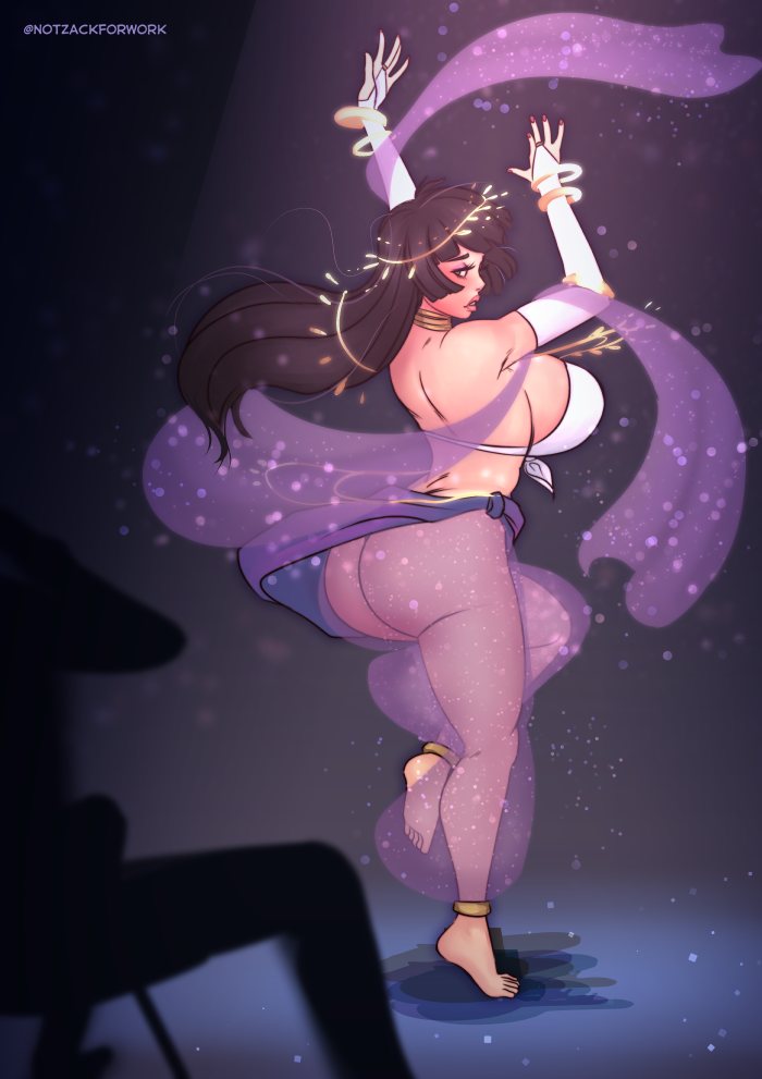 notzackforwork:Reiko entertains with a exotic dance.A commission for @drbeaubourgWant