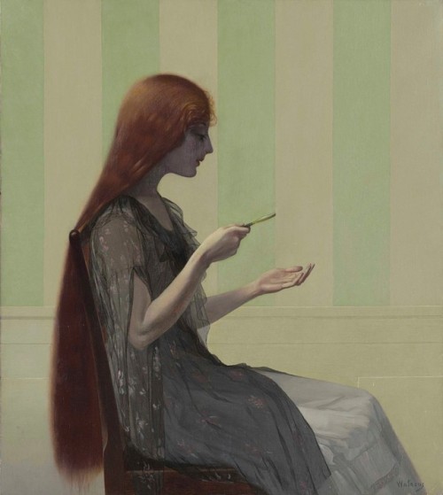 heavenpoison: Harry Wilson Watrous (1857–1940), The Line of Love, 1915, Oil on canvas.