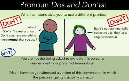 jenniferrpovey:reversingyourpolarity:robothugscomic:New Comic!Pronouns, right? Super weird little le