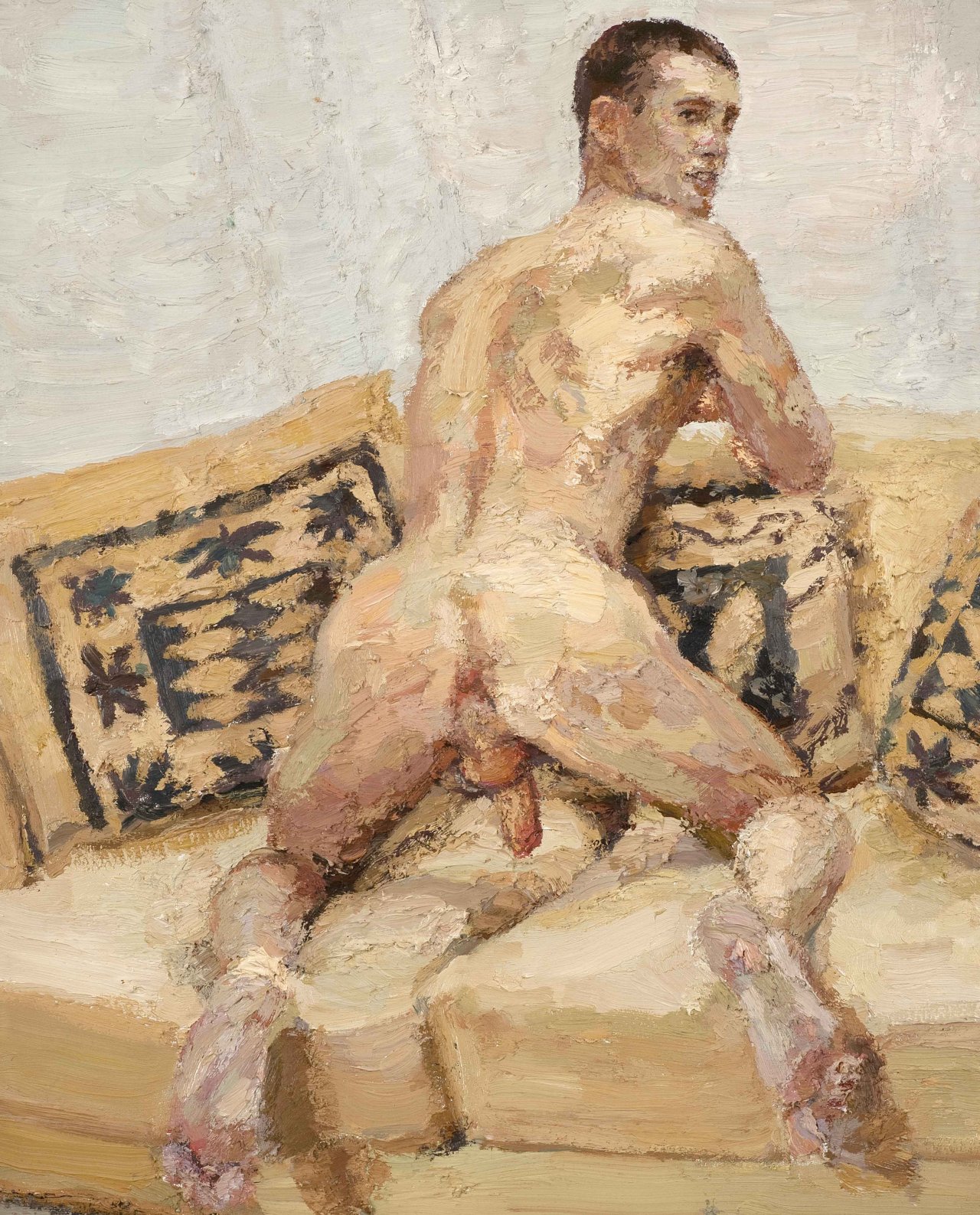 ydrorh:  Man on Sofa, 2012, Oil on canvas, 80x65 cm (Photo Ran Erde)http://www.yisraeldrorhemed.com/https://www.flickr.com/photos/yisrael_dror_hemed