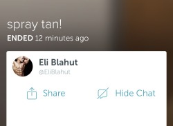 hejira33312:  Eli on Periscope prepping for