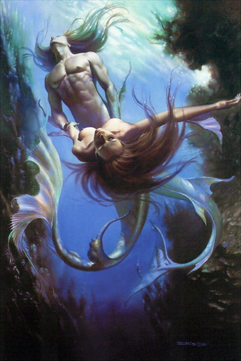 penetrates:  magrittee:  Boris Vallejo - The Triton and the Mermaid  LOVE U JUAN