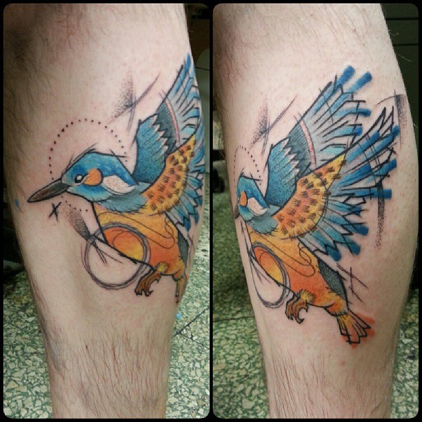 Fine line kingfisher from today. #tattoo #tattooideas #tattooart #fineline  #finelinetattoo #kingfisher #bird #birdtattoo #blackandgrey… | Instagram