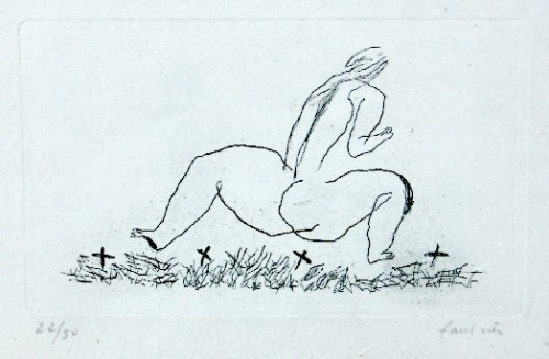 mxxbt:Jean Fautrier, etching illustrations for L’Alleluiah: Catéchisme de Dianus, Georges Bataille