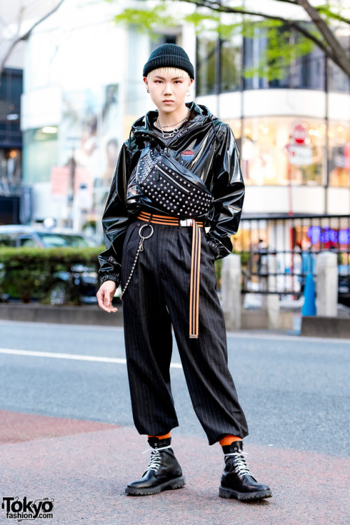 tokyo-fashion - Tokyo-based Korean model Gyutae on the street in...