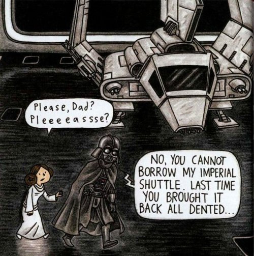 darthluminescent:Darth Dad &amp; His Little Princess part two (part one here)