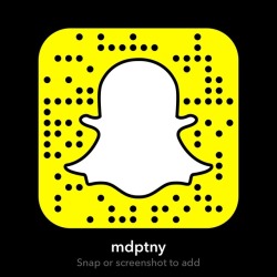 mdptny:  Be sure to add mdptny on snapchat