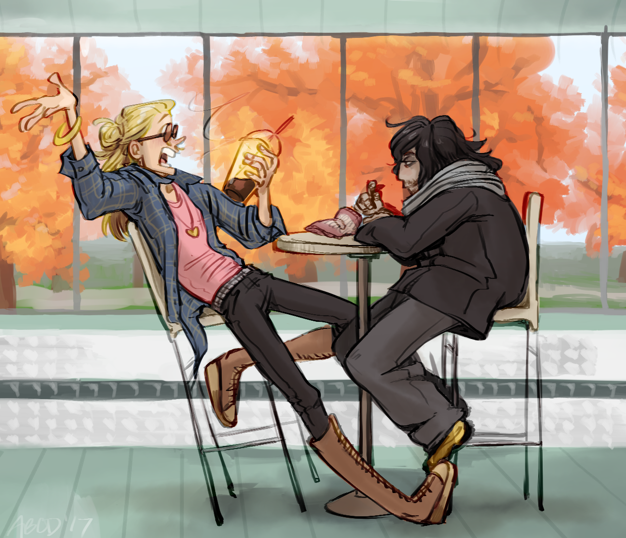 mintandvanilla:its the beginning of fall and they’re eating snacks from 7-11 and