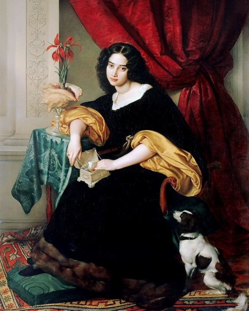 Julius Hübner - Portrait of Pauline Hübner (1829)