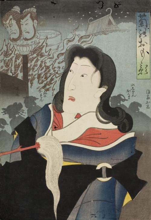 A Memorial Portrait of Onoe Kikugoro IV, Yoshitoshi, 1860