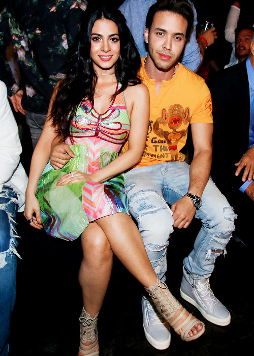 harry-matthew:   Emeraude Toubia and Prince Royce attend Custo Barcelona show at