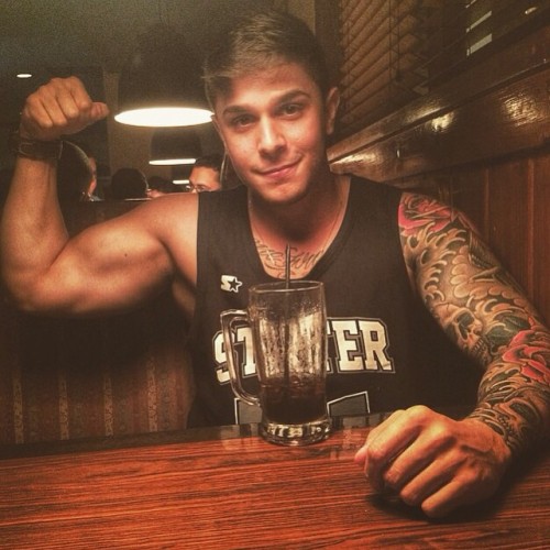 jockedguy:cant remember the last time he wore sleeves.  even got inked for more of a reason to show 