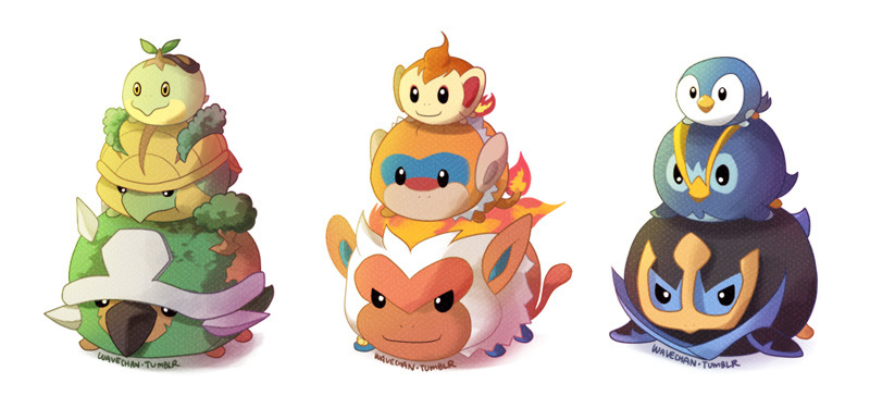 wavechan:  Pokemon + TsumTsums, Starters :D  