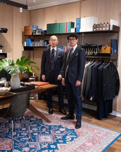 Our trunk show with Ring Jacket continues today, at our Tribeca shop.
Sasamoto-san and Tani-san, Ring Jacket’s head cutter, will be in New York to take new orders, perform fittings and present a selection of vintage and deadstock fabrics from...
