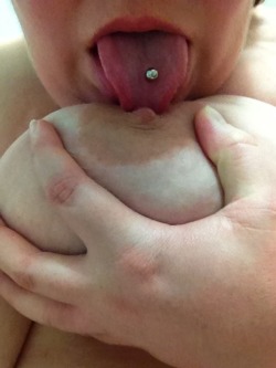 hugerealtitslover:  naughtygirl80:  Anyone wanna lick?  You need my cum all over them!!!!  I will cum all over them and then lick and suck them with you hunny