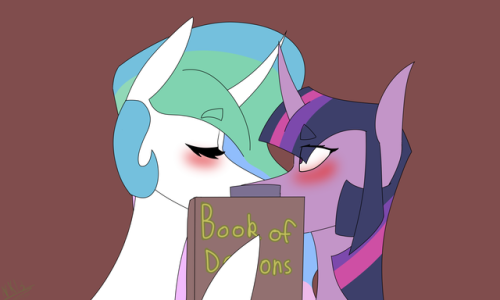 moonakart13: Title: TwiLestia Secret Kiss Drawing canon makes me feel weird. I’m not use to do